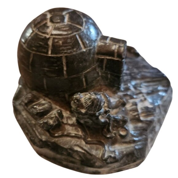 Handcrafted Wolf Originals Soapstone Igloo Eskimo Sculpture - Picture 3 of 5